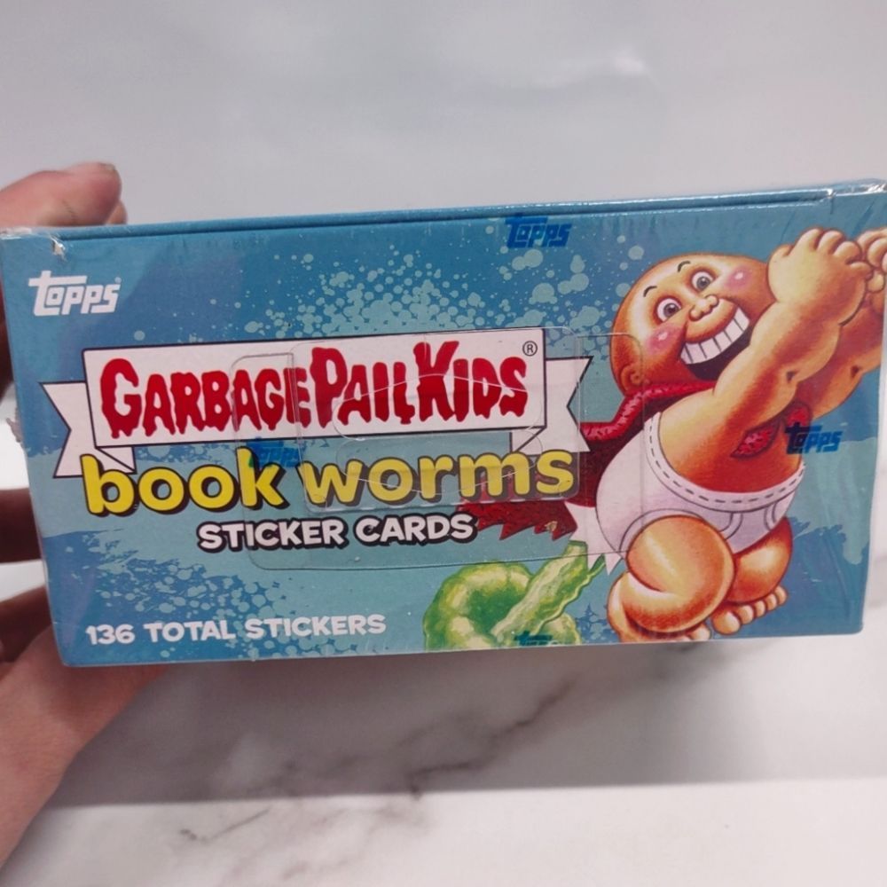 Topps Garbage Pail Kids Book Worms Sticker Cards Mega Box Factory Sealed - Picture 3 of 4